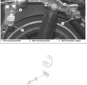 Ball Head 1/4 Turn Set Saddlebag Bail Mount Receptacles Fits for Harley Davidson Touring Hardbags 1993-2013 (Reference : 90834-95B)