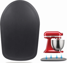 Bamboo Mixer Slider Mat for Tilt Head Kitchen Aid 4.5-5 Qt Stand Mixer, Appliance sliding mat for kitchenaid Artisan 4.5-5 Qt, Countertop Storage Accessories Mixer Moving Tray Attachments Black