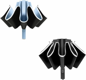 BAODINI Inverted UV Umbrella for Rain and Sun Medium Size UPF 50  Rverse Compact Umbrella Auto Open Close
