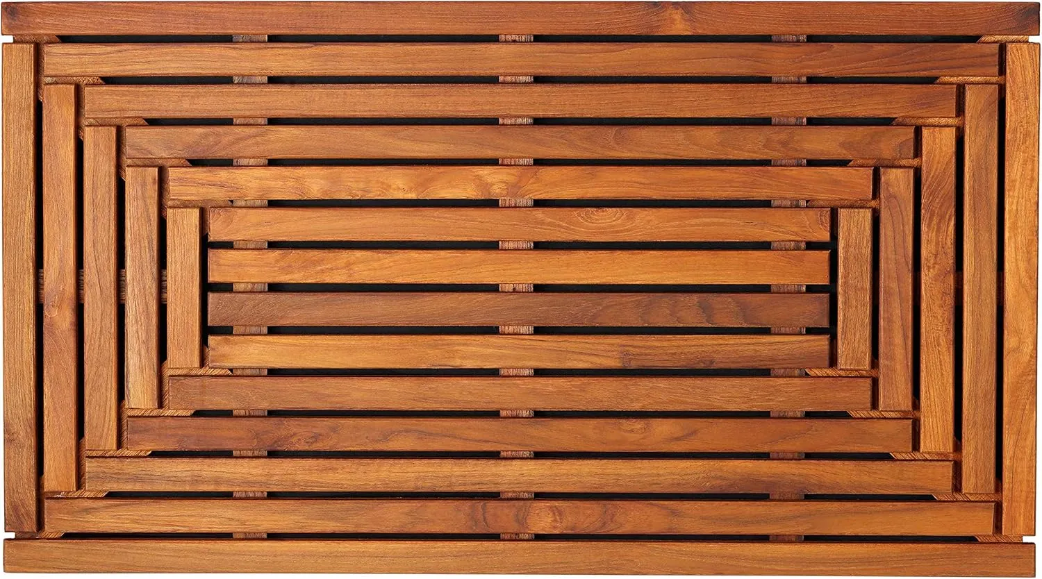 Bare Decor Giza Shower, Spa, Door Mat in Solid Teak Wood, 36" x 20"
