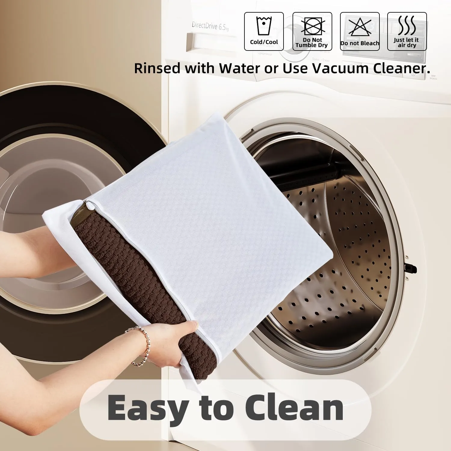 Bathroom Rugs Non Slip Washable, Super Absorbent Thin Bath Mat Small Quick Dry Low Pile Bathroom Rug, Brown 16"x24"