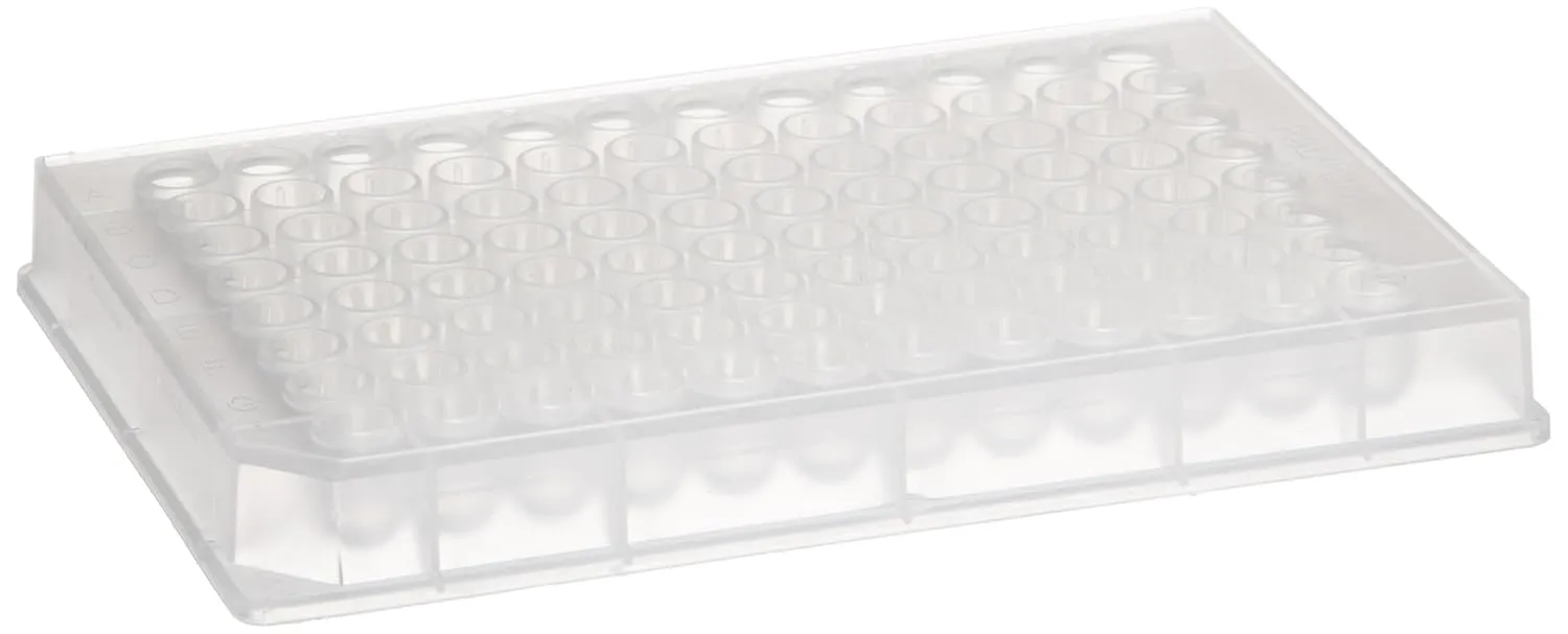 BD 351190 Falcon Natural Polypropylene 96 Well Library Storage Plate, 340 microliter Volume, U Bottom Shape (Case of 100)