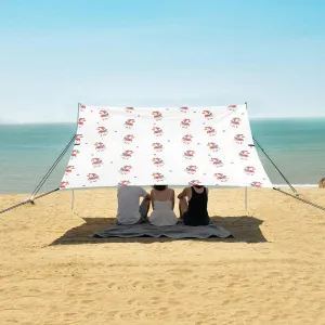 Beach Shade Tent with UPF50  UV Protection,Cute USA Patriotic Goose Lightweight Camping Sun Shelter for Outdoor,Camping Trips, Fishing, Backyard,Picnics,Easy Set Up and Carry 9x10.5 FT