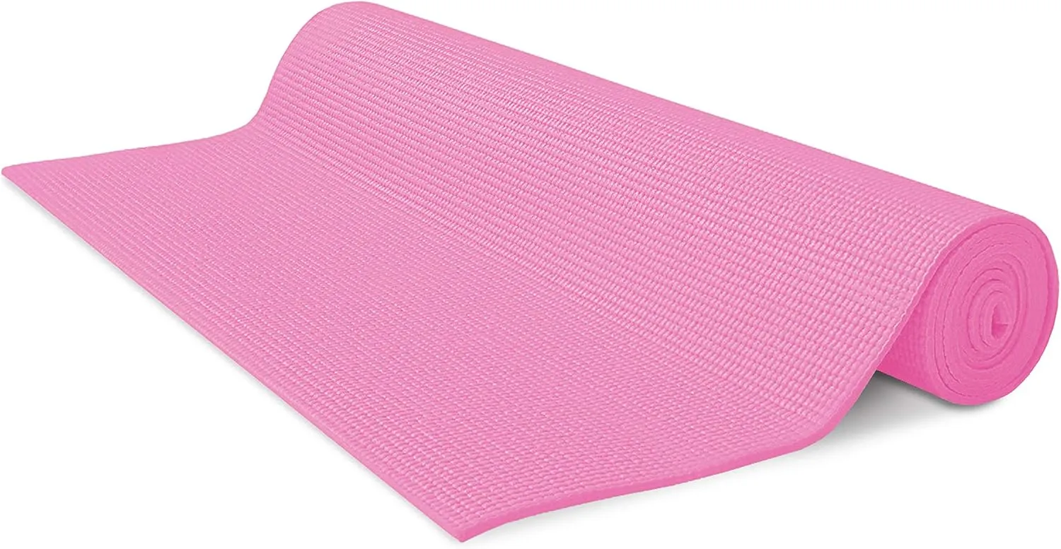 Bean Products Yoga Mat for Exercise - Non Slip Thick Comfortable Workout Floor Mat for Adults and Kids - Eco Friendly Foldable Yoga Mat for Yoga, Pilates, Gym and Stretching