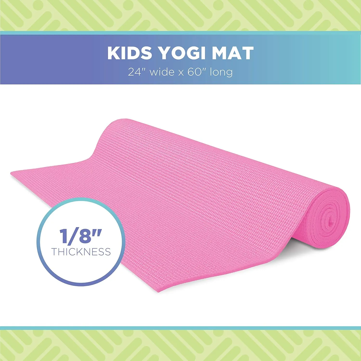 Bean Products Yoga Mat for Exercise - Non Slip Thick Comfortable Workout Floor Mat for Adults and Kids - Eco Friendly Foldable Yoga Mat for Yoga, Pilates, Gym and Stretching