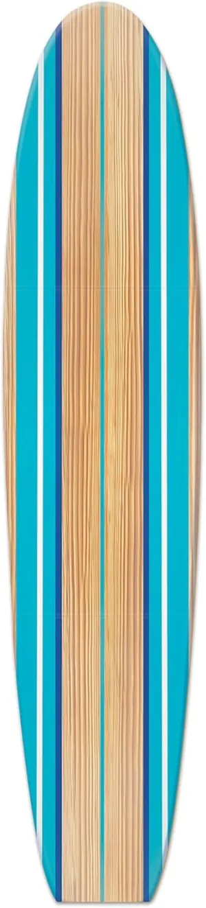 Beistle Large 6' x 15.75" Cardboard Luau Surfboard Stand-Up- Hawaiian Tropical Photo Booth Prop, Photography Background
