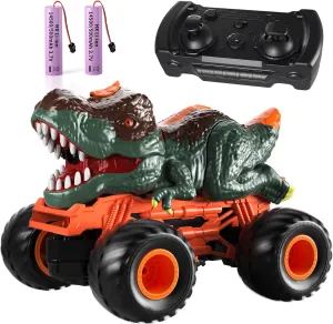 Bennol Remote Control Dinosaur Car Trucks Toys for Kids Boys 3-5 4-7 8-12, 2.4GHz RC Dino Car Toys Gifts for 3 4 5 6 Year Old Boys Kids, Indoor Outdoor RC Car Dinosaur Toys for Kids 3-5 4-7 5-7 8-12