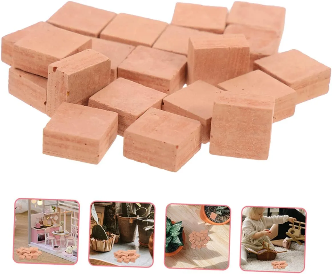 BESPORTBLE 3sets 40pcs Building Blocks Stackable Brick Models for DIY Miniature House Decor Compact and Safe Supplies for and Garden Design 40pcs*3