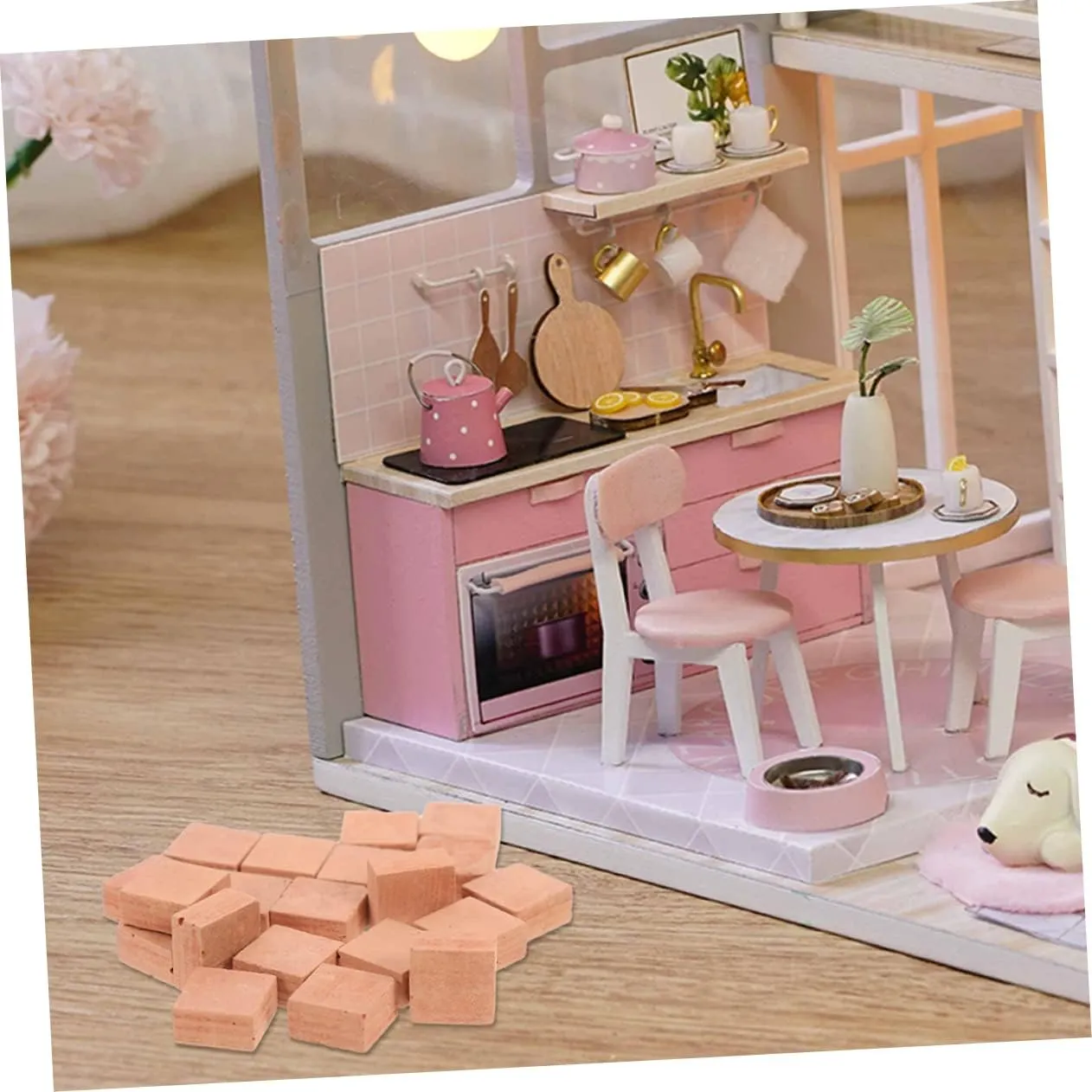 BESPORTBLE 3sets 40pcs Building Blocks Stackable Brick Models for DIY Miniature House Decor Compact and Safe Supplies for and Garden Design 40pcs*3