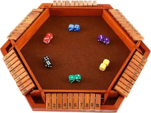 BESPORTBLE Box Shut The Box Wooden Board Game Easy to Play Game for Family Gatherings with Visible Numbers Interactive Fun for All Ages