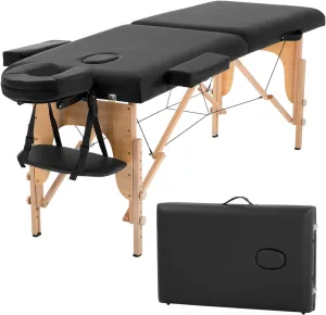 BestMassage Massage Bed Portable Massage Table 24 in Wide Lash Bed Heigh Adjustable 2 Folding with Non-Woven Bag for Spa Footmassage Facial CareSpa Tattoo