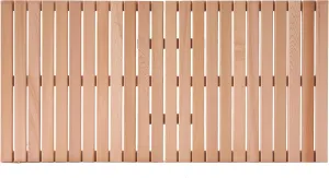 bingaai Cedar Wood Bath Mat 48 × 23.6 in, Wooden Bath Mats, Cedar Wood Shower Mat, Shower Stall Mat Non-Slip for Bathroom Bathtub Spa Sauna Garden Home, Wooden Floor Mat Large for Indoor and Outdoor