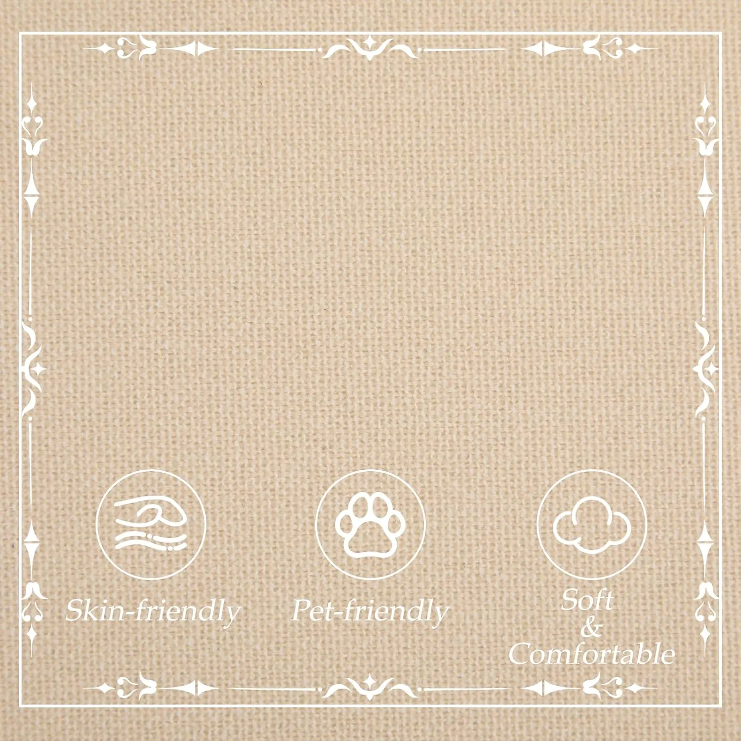 BINGTOO 63'' Mid Century Modern Couch Chesterfield Linen Loveseat Sofa with Ottoman Tufted Deep Seat Sofa with Scroll Arms and Nailhead Comfy Upholstered Couch for Living Room (Beige, 2 Seater)