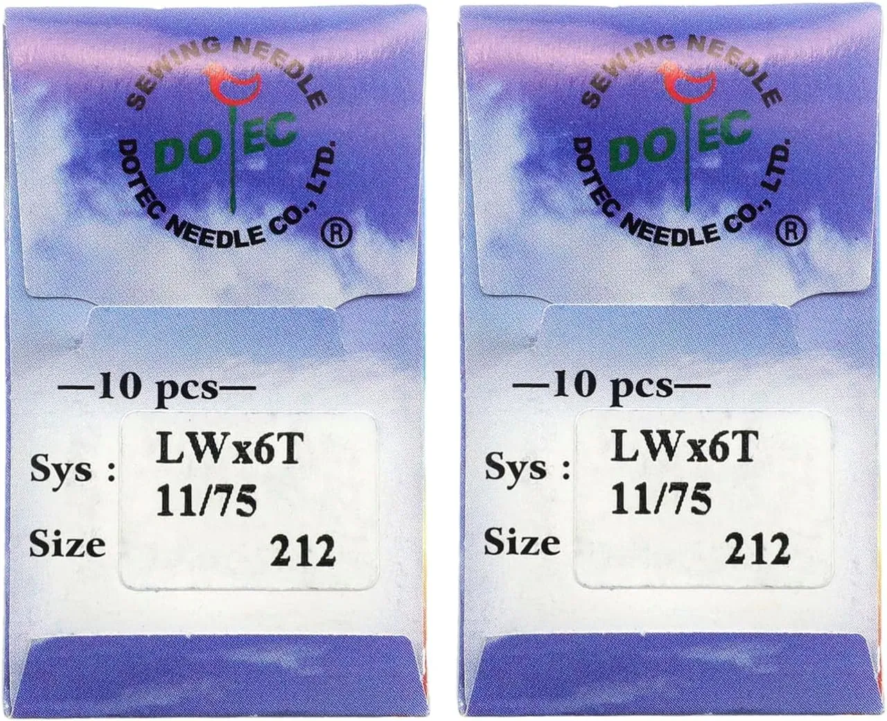Blooy - 20PCS Dotec LWX6T Curve Needle (LWX2T, 29BL, SY7395) Fit Consew 75T, CM-101, CM-364, Brother CM3-B933 Portable Blindstitch Sewing Machines (Size 11 (75))