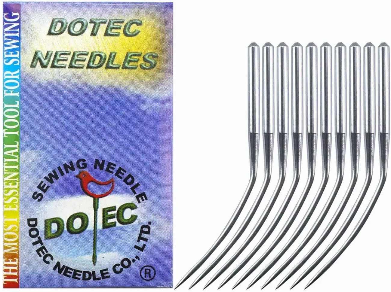 Blooy - 20PCS Dotec LWX6T Curve Needle (LWX2T, 29BL, SY7395) Fit Consew 75T, CM-101, CM-364, Brother CM3-B933 Portable Blindstitch Sewing Machines (Size 16 (100))