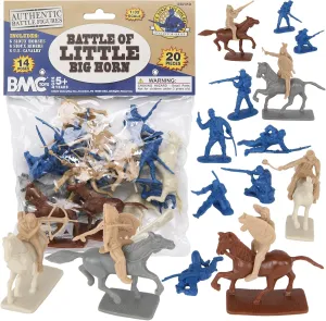 BMC CTS Battle of Little Big Horn Plastic Army Men - 20pc Sioux & Cavalry Figure