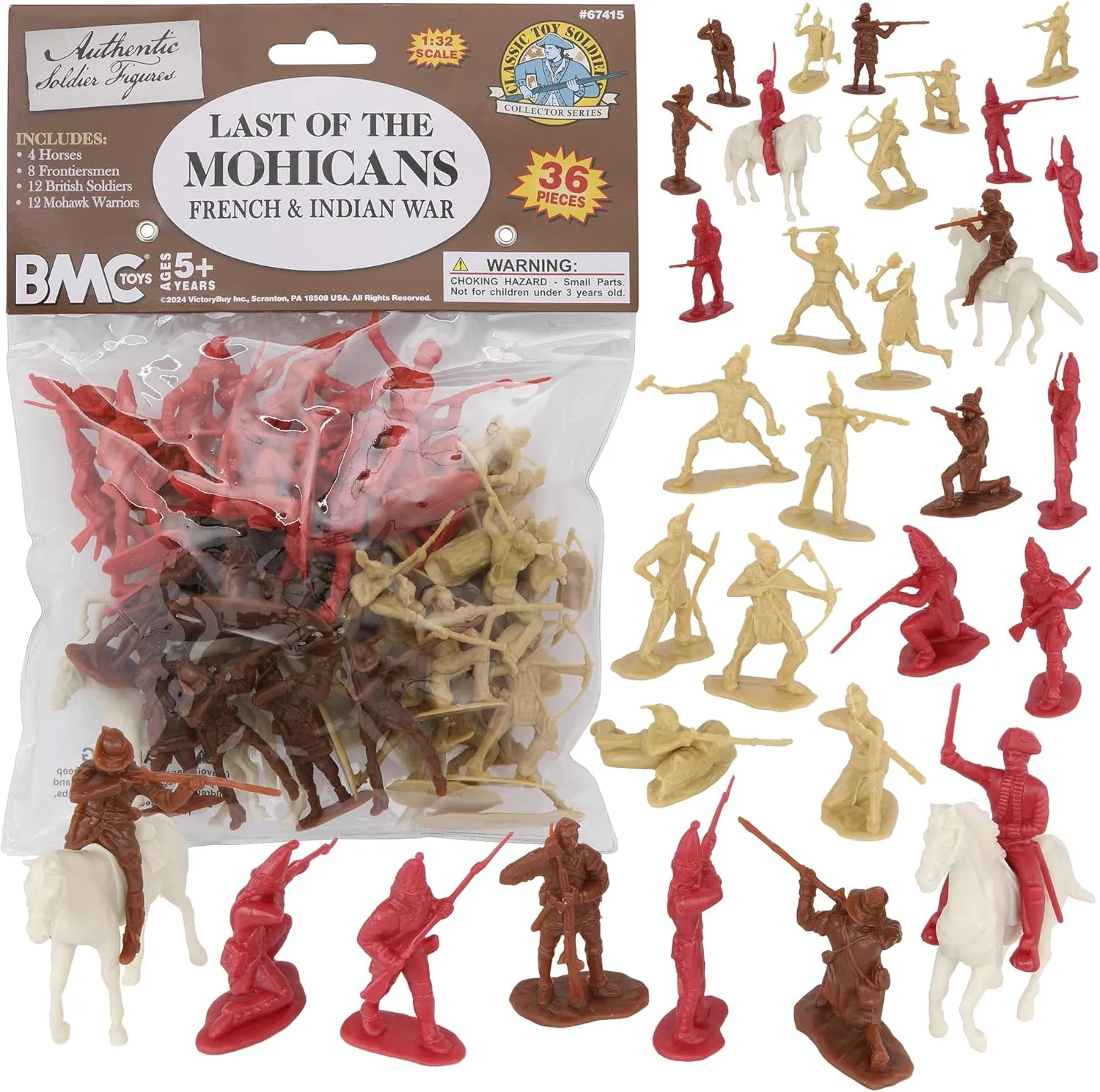 BMC CTS Last of The Mohicans - 36pc French & Indian War Plastic Soldier Figures