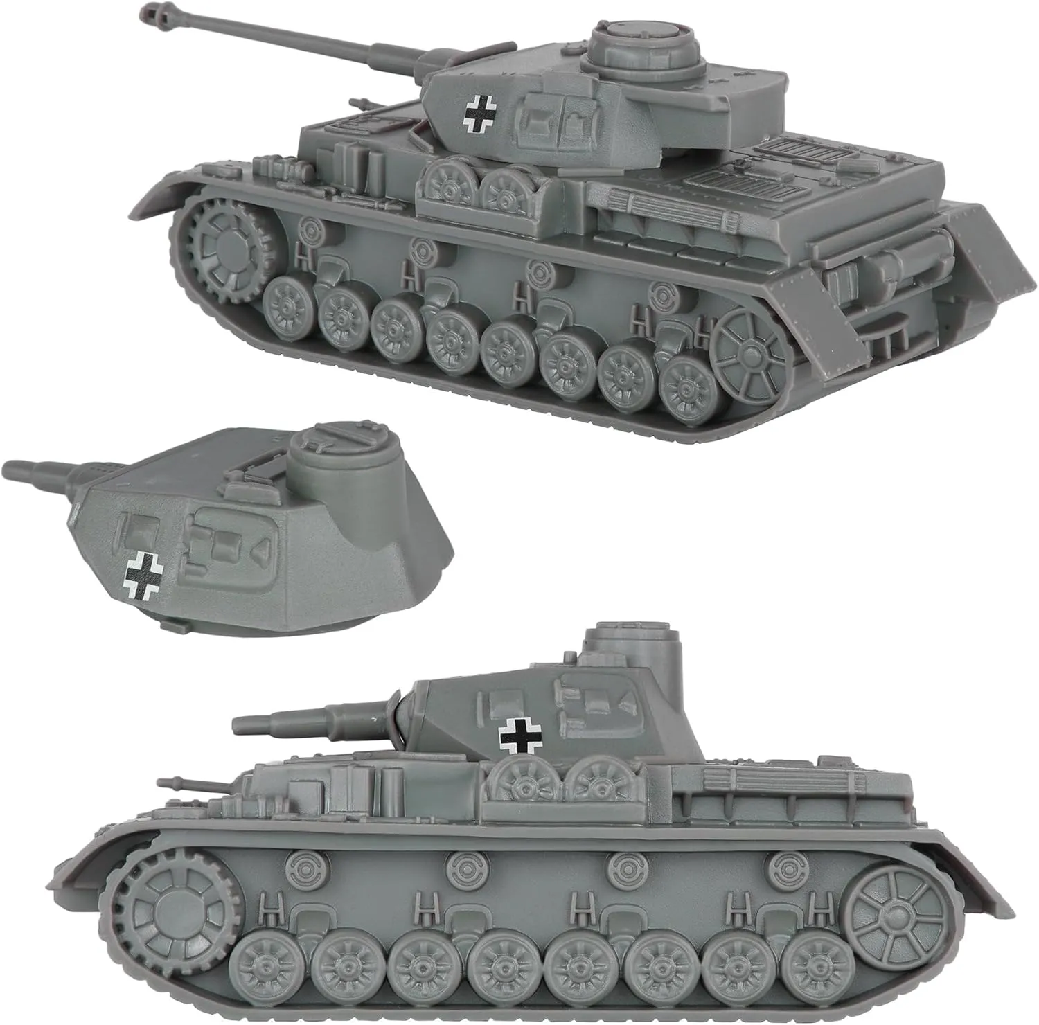 BMC CTS WW2 German Panzer IV Tank - Gray 1:38 Plastic Army Military Vehicle