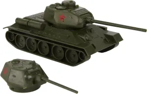 BMC CTS WW2 Soviet T-34 Tank - Olive-Green 1:40 Russian T34 Plastic Army Vehicle