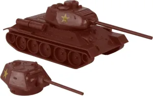 BMC CTS WW2 Soviet T-34 Tank - Rust-Brown 1:40 Russian T34 Plastic Army Vehicle