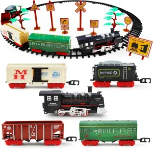 Boley Classic American Kids Train Set - 40 Pc Electric Train Toy and Track Set for Ages 3 