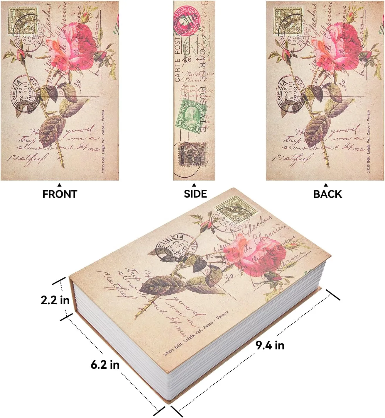 Book Safe Box Lock Rose: Ohuhu Secret Book Box Diversion Combination Secret Compartment Small Safes for Home Portable Book Box - Great for Money Store Jewelry and Passport Storage