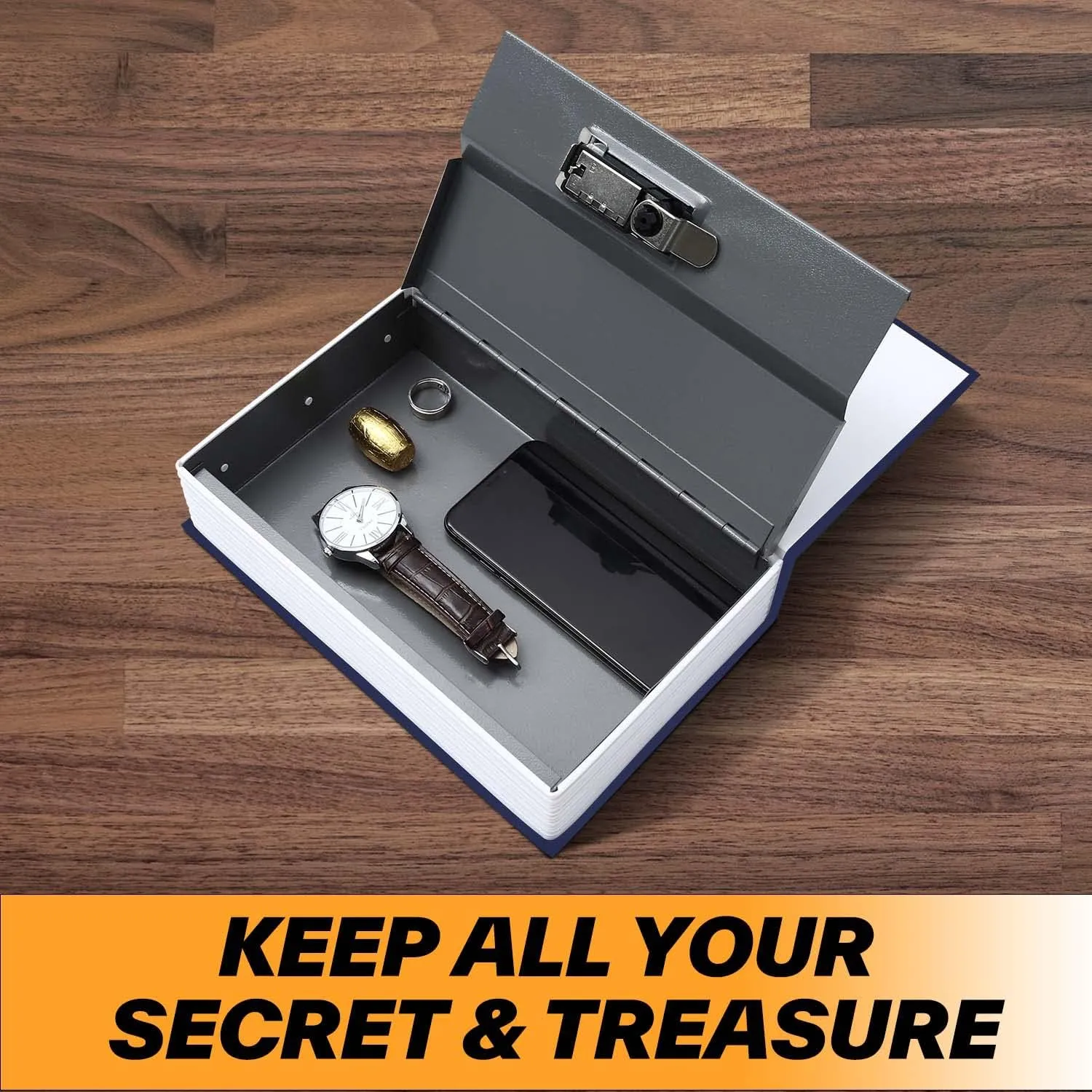 Book Safe Box Lock Rose: Ohuhu Secret Book Box Diversion Combination Secret Compartment Small Safes for Home Portable Book Box - Great for Money Store Jewelry and Passport Storage