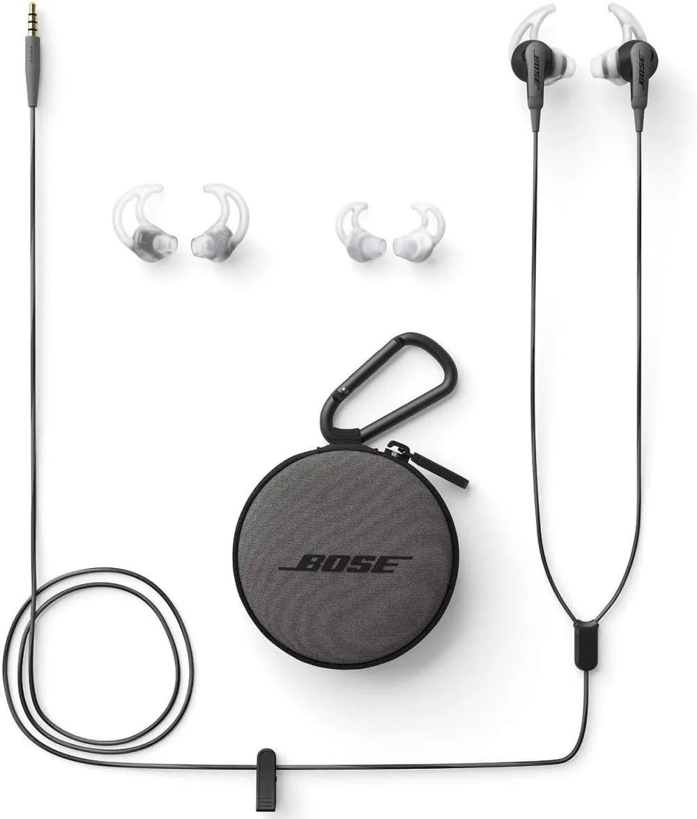 Bose SoundSport In-Ear Headphones For Apple Devices (741776-0010) - Charcoal (Renewed)