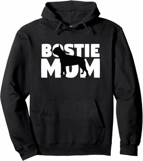 Bostie Mom Hoodie Dog Boston Terrier Hoodie Gift Mother Pullover Hoodie