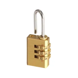 Brass Number Padlock - 3 Digit