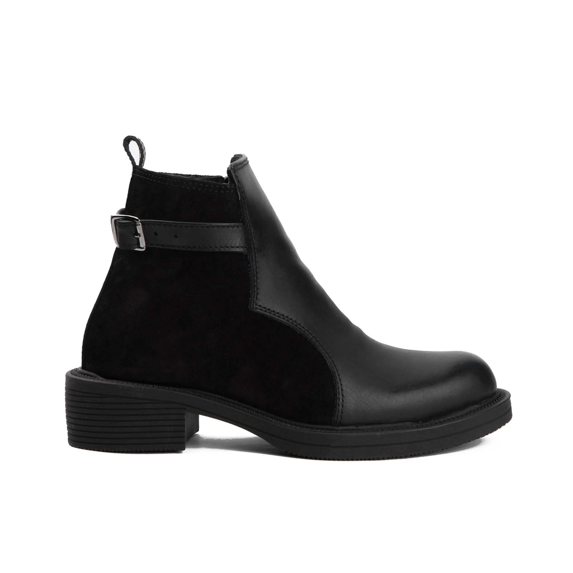 Brio Black Onyx Natural Leather Ankle Boot