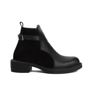 Brio Black Onyx Natural Leather Ankle Boot