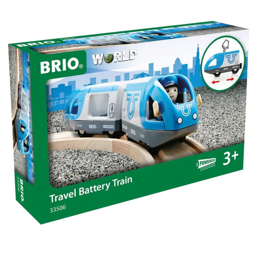 BRIO B/O - TRAVEL BATTERY TRAIN, 3 PIECES