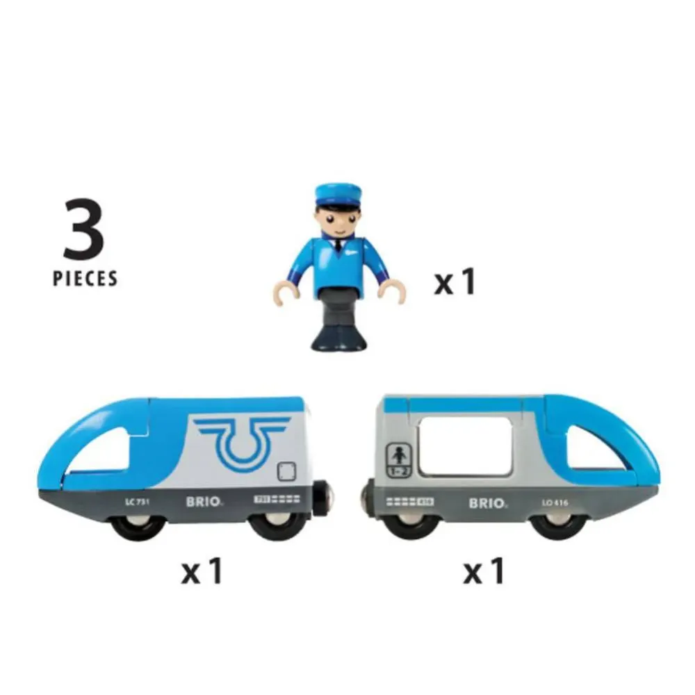 BRIO B/O - TRAVEL BATTERY TRAIN, 3 PIECES