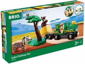BRIO World - 33720 Safari Railway Set - Imaginitive Wooden Toy Train Set for Toddlers | Creative Play | Expansion Compatible |Safety Tested | Ideal for Kids Age 3 and Up