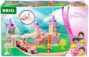 BRIO World Disney Princess Castle Set - 18-Piece FSC-Certified Wood Train Set and Accessories - Includes Moveable Classic Disney Princess Figurines, Castle, Tracks & More - Kids Ages 3 & Up