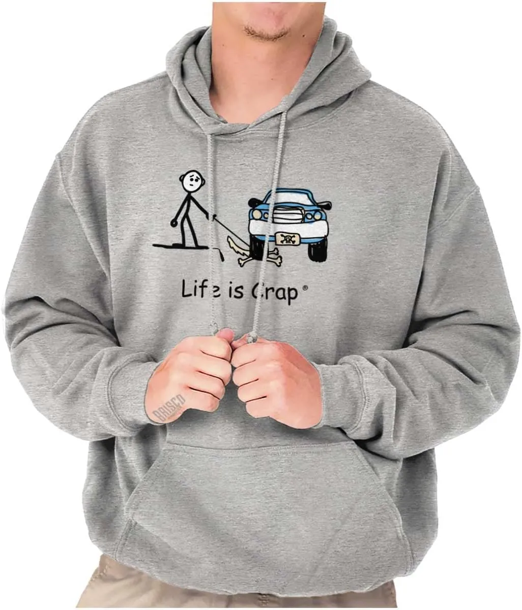 Brisco Brands Parked Car Dog Unlucky Sad Pet Owner Hoodie Sweatshirt Women Men
