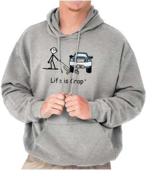 Brisco Brands Parked Car Dog Unlucky Sad Pet Owner Hoodie Sweatshirt Women Men