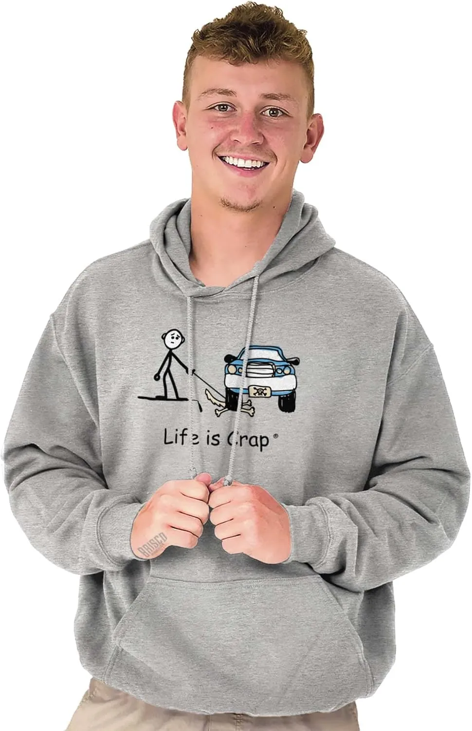 Brisco Brands Parked Car Dog Unlucky Sad Pet Owner Hoodie Sweatshirt Women Men