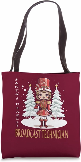 Broadcast Technician Christmas Classic Female Nutcracker Tote Bag