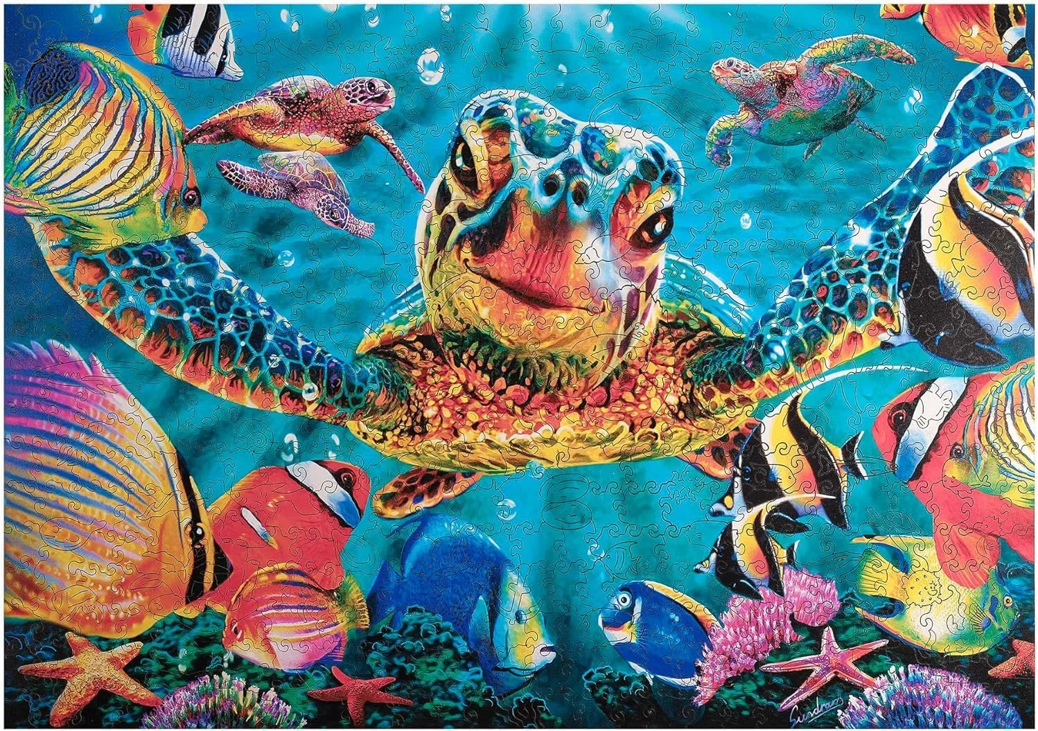 Buffalo Games - Tiny Bubbles Wood Puzzle - Whimsy Cut Jigsaw Pieces - 500 Piece Jigsaw Puzzle - Ages 14 and Up