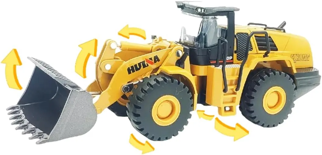 Bulldozer Toys for Boys Heavy-Duty Metal Loader Vehicle Sand/Beach Toy with Functional Arm and Bucket,Realistic Perfect for Sandbox Indoor/Outdoor Play Die Cast Construction Model