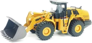 Bulldozer Toys for Boys Heavy-Duty Metal Loader Vehicle Sand/Beach Toy with Functional Arm and Bucket,Realistic Perfect for Sandbox Indoor/Outdoor Play Die Cast Construction Model