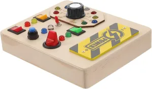 Busy Board Wooden Educational for Learning Development Interactive Switch Simulation Promotes Cognition Problem Solving Skills Lightweight Portable