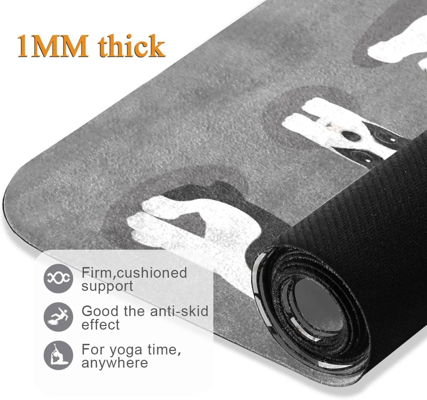 Caikeny Yoga Mat Bright Sport Cars Fitness Exercise Mat Red Foldable Carrying Workout Mat for Yoga Pilates Floor Exercises 70.8x26 In
