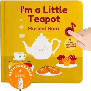 Cali's Books I'm a Little Teapot Interactive Musical Book for Toddlers 1-3 | Books for 1 Year Old | Sound Book for Toddlers | Singing Books for Toddlers | Great