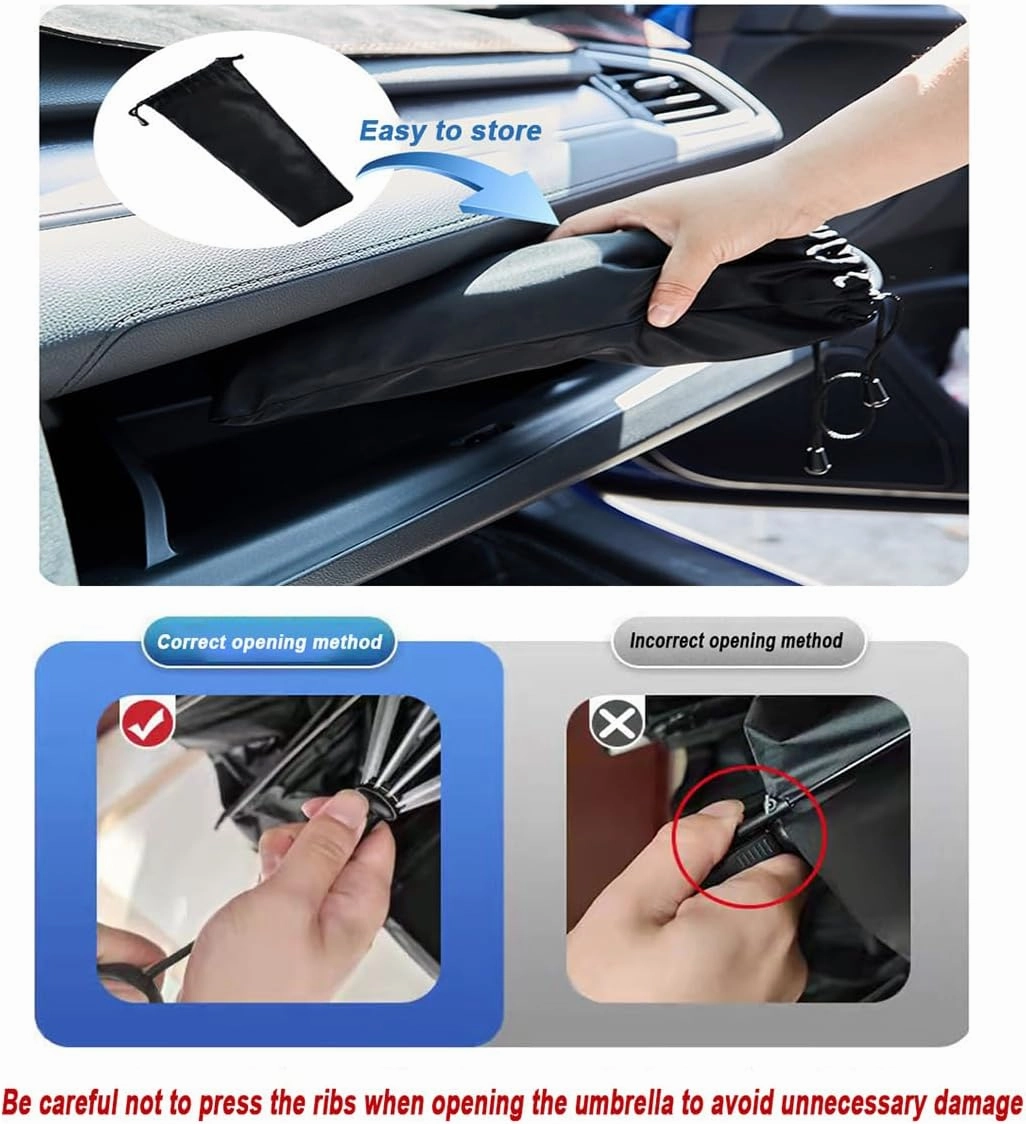 Car Windshield Sun Shade Umbrella for Renault Scenic/Grand Scénic/Xmod IV III II I J9 R9 JZ JM JA, Adjustable Bendable Handle Portable Windshield Sun Shade,XXL (150 * 85cm)