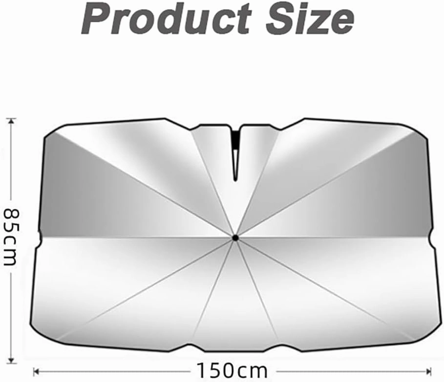 Car Windshield Sun Shade Umbrella for Renault Scenic/Grand Scénic/Xmod IV III II I J9 R9 JZ JM JA, Adjustable Bendable Handle Portable Windshield Sun Shade,XXL (150 * 85cm)