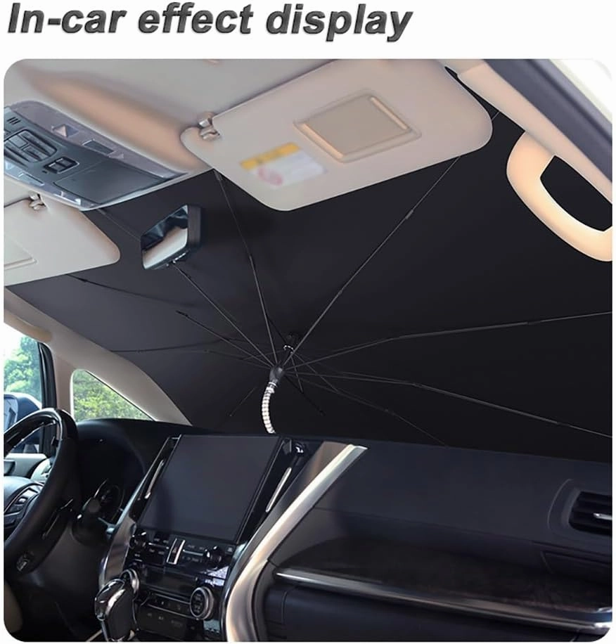 Car Windshield Sun Shade Umbrella for Renault Scenic/Grand Scénic/Xmod IV III II I J9 R9 JZ JM JA, Adjustable Bendable Handle Portable Windshield Sun Shade,XXL (150 * 85cm)