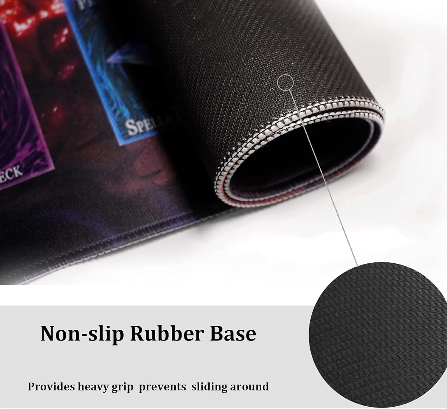 Card Rubber Mat Duel Mat Gaming Competition Pad Binder Deck 23.6x13.7in (The Closed World)